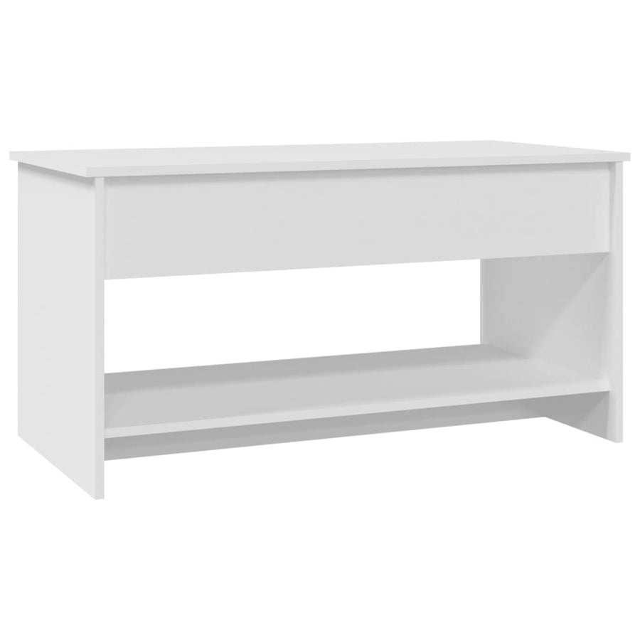 Salontafel 102X50X52,5 Cm Bewerkt Hout Wit
