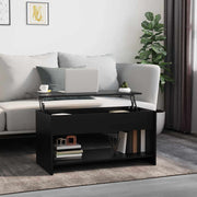 Salontafel 102x50x52.5 cm bewerkt hout zwart