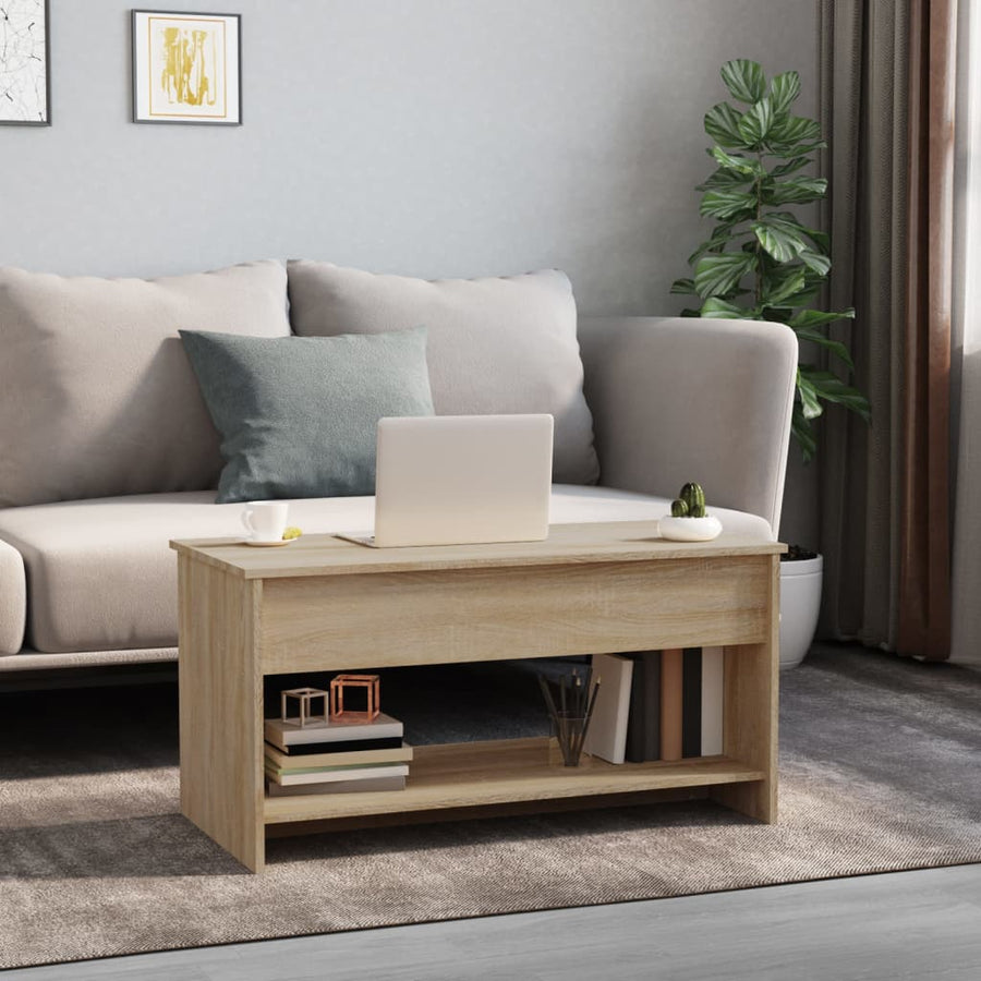 Salontafel 02X50X52,5 Cm Bewerkt Hout Kleurig Sonoma eiken