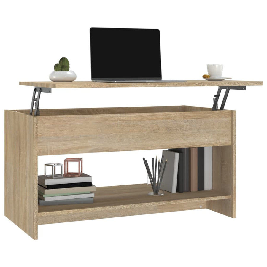 Salontafel 02X50X52,5 Cm Bewerkt Hout Kleurig Sonoma eiken