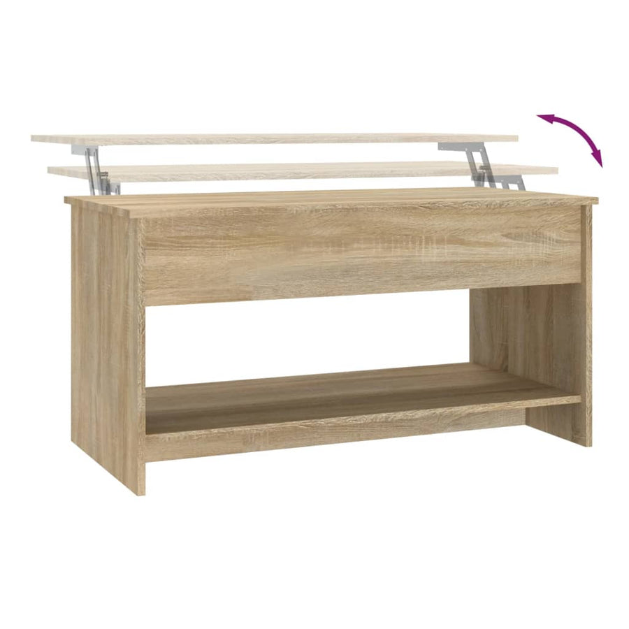 Salontafel 02X50X52,5 Cm Bewerkt Hout Kleurig Sonoma eiken