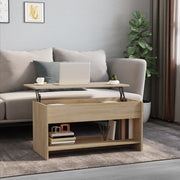 Salontafel 102x50x52,5 cm bewerkt hout sonoma eiken