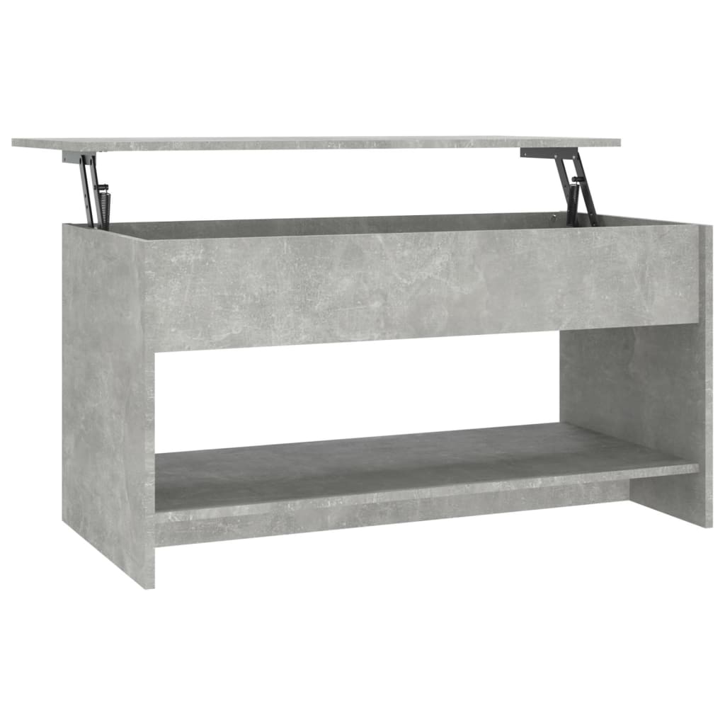 Salontafel 102X50X52,5 Cm Bewerkt Hout Betongrijs