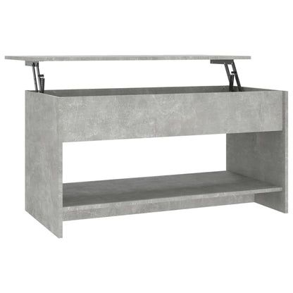 Salontafel 102X50X52,5 Cm Bewerkt Hout Betongrijs