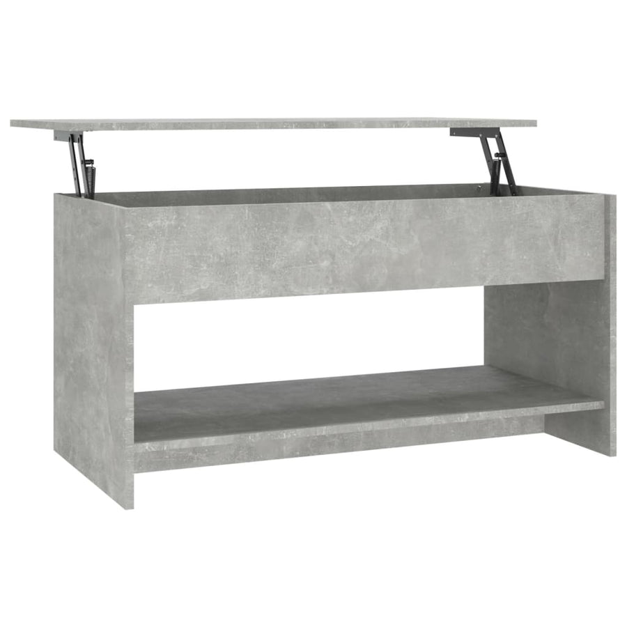 Salontafel 102X50X52,5 Cm Bewerkt Hout Betongrijs