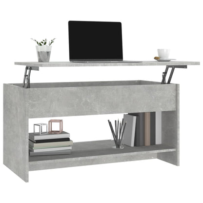Salontafel 102X50X52,5 Cm Bewerkt Hout Betongrijs