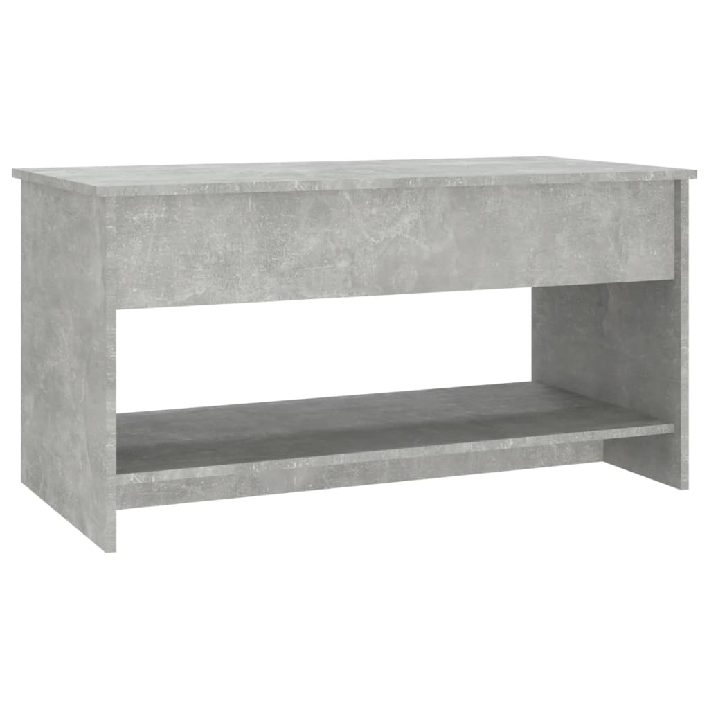 Salontafel 102X50X52,5 Cm Bewerkt Hout Betongrijs