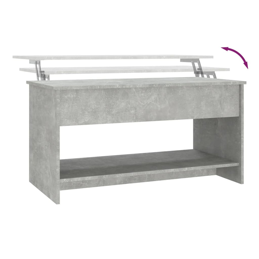 Salontafel 102X50X52,5 Cm Bewerkt Hout Betongrijs