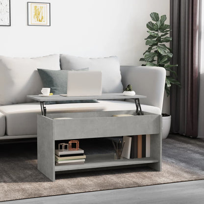 Salontafel 102X50X52,5 Cm Bewerkt Hout Betongrijs