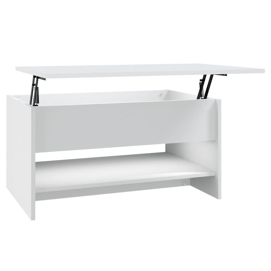 Salontafel 80X50X40 Cm Bewerkt Hout Wit