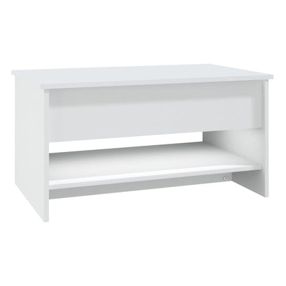 Salontafel 80X50X40 Cm Bewerkt Hout Wit