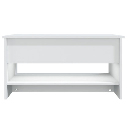 Salontafel 80X50X40 Cm Bewerkt Hout Wit