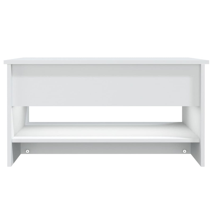 Salontafel 80X50X40 Cm Bewerkt Hout Wit