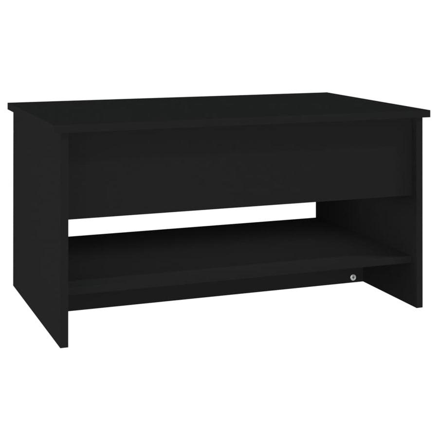 Salontafel 80x50x40 cm bewerkt hout zwart