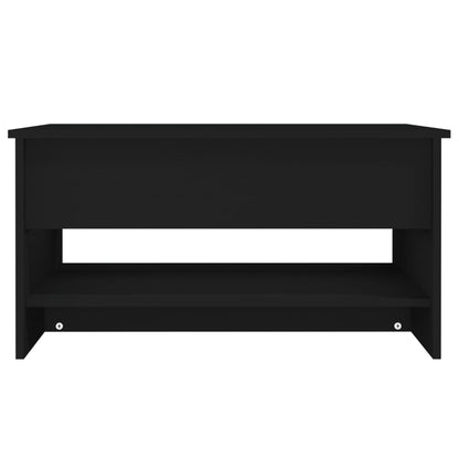 Salontafel 80x50x40 cm bewerkt hout zwart