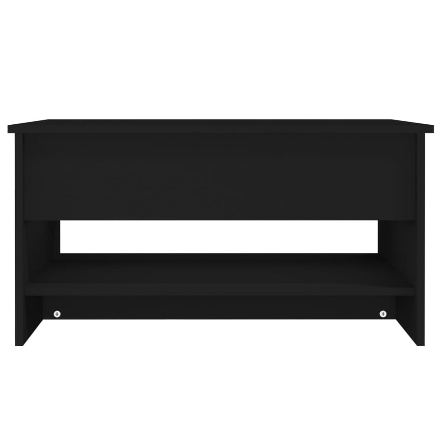 Salontafel 80x50x40 cm bewerkt hout zwart