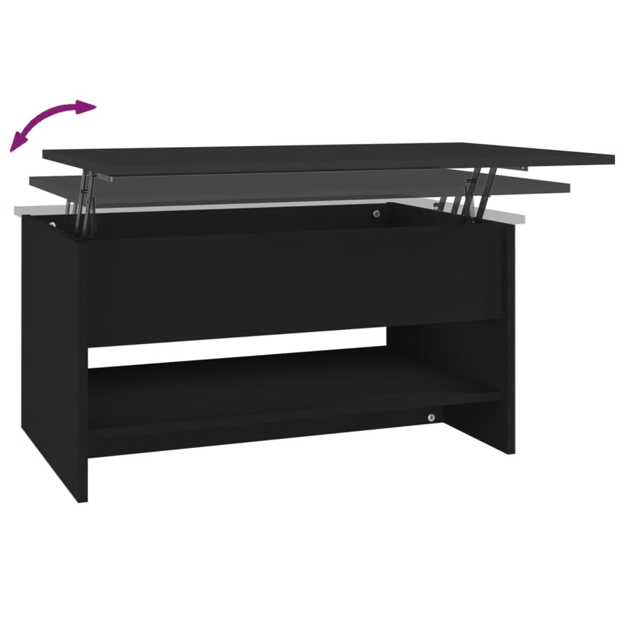Salontafel 80x50x40 cm bewerkt hout zwart