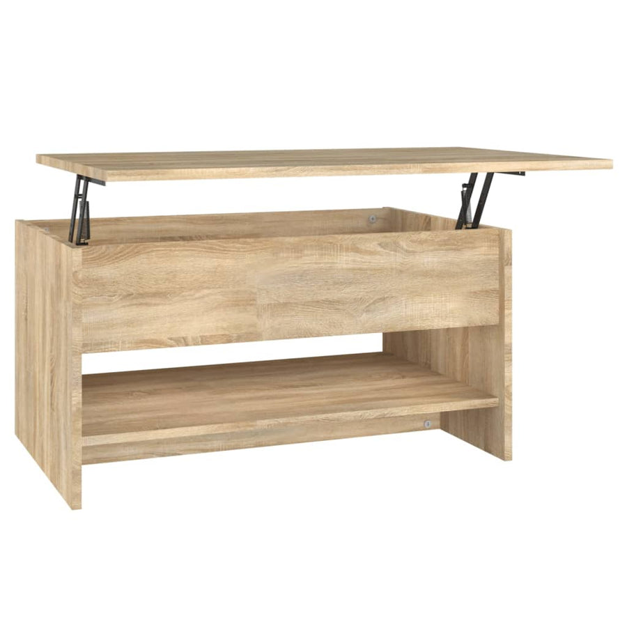 Salontafel 80x50x40 cm bewerkt hout sonoma eikenkleurig Sonoma eiken