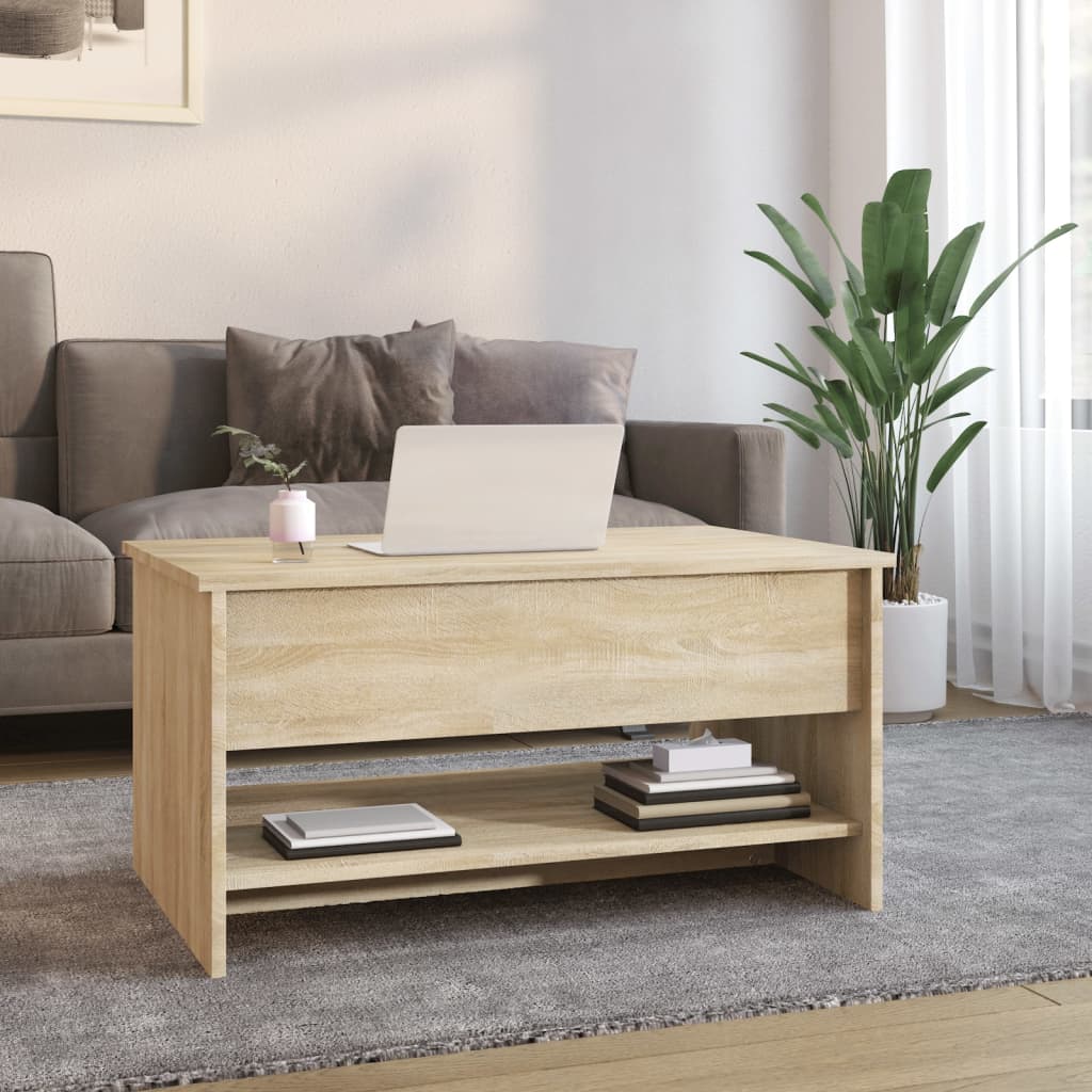 Salontafel 80x50x40 cm bewerkt hout sonoma eikenkleurig Sonoma eiken