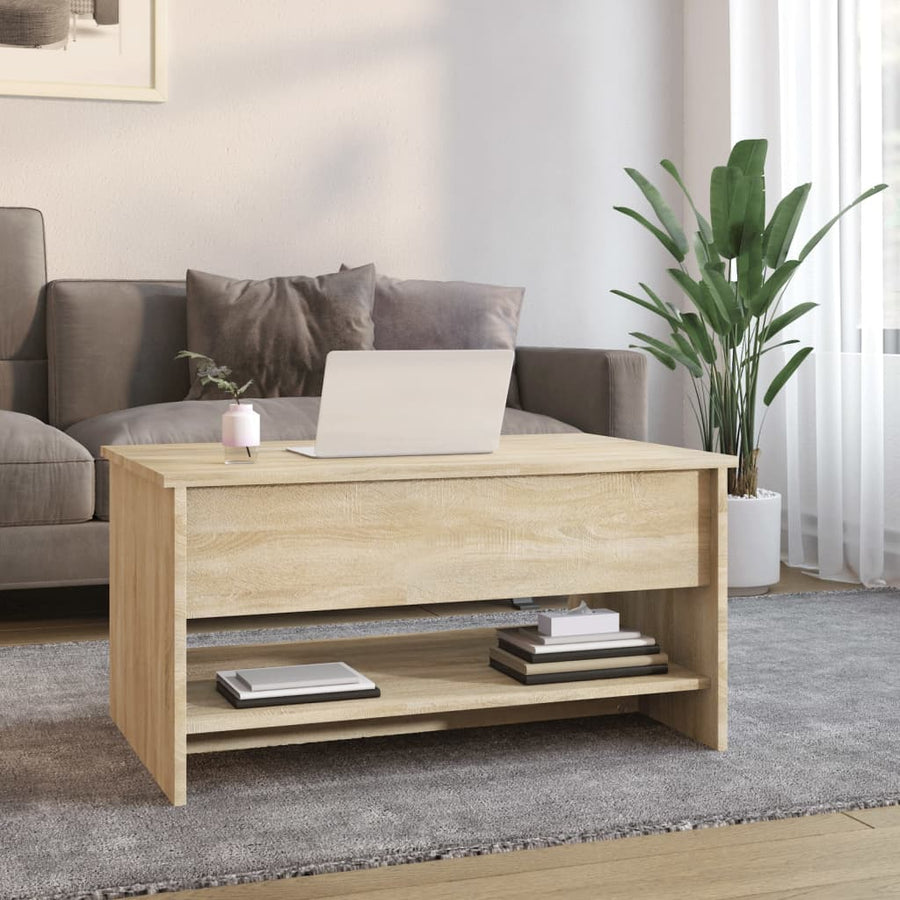 Salontafel 80x50x40 cm bewerkt hout sonoma eikenkleurig Sonoma eiken