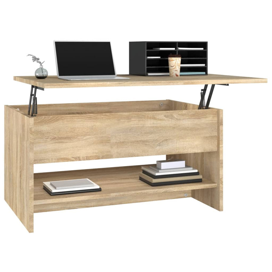 Salontafel 80x50x40 cm bewerkt hout sonoma eikenkleurig Sonoma eiken