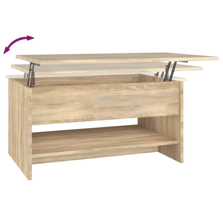 Salontafel 80x50x40 cm bewerkt hout sonoma eikenkleurig Sonoma eiken