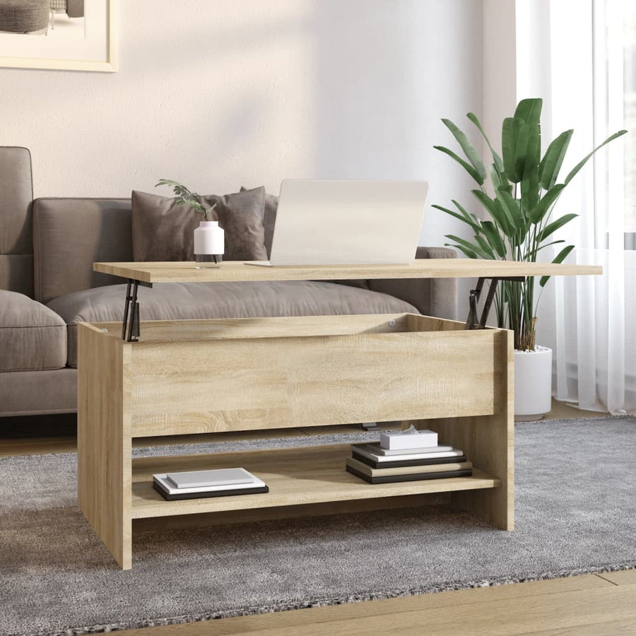 Salontafel 80x50x40 cm bewerkt hout sonoma eikenkleurig Sonoma eiken
