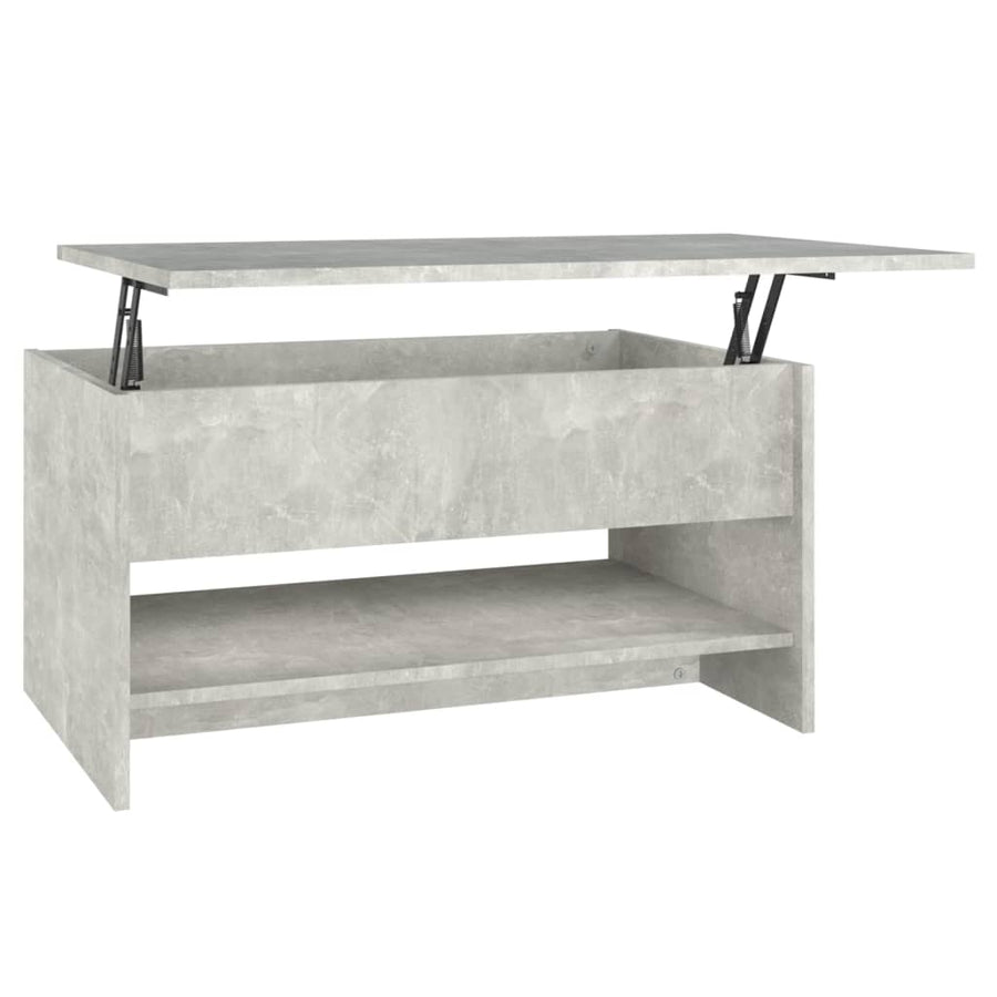 Salontafel 80x50x40 cm bewerkt hout betongrijs Betongrijs
