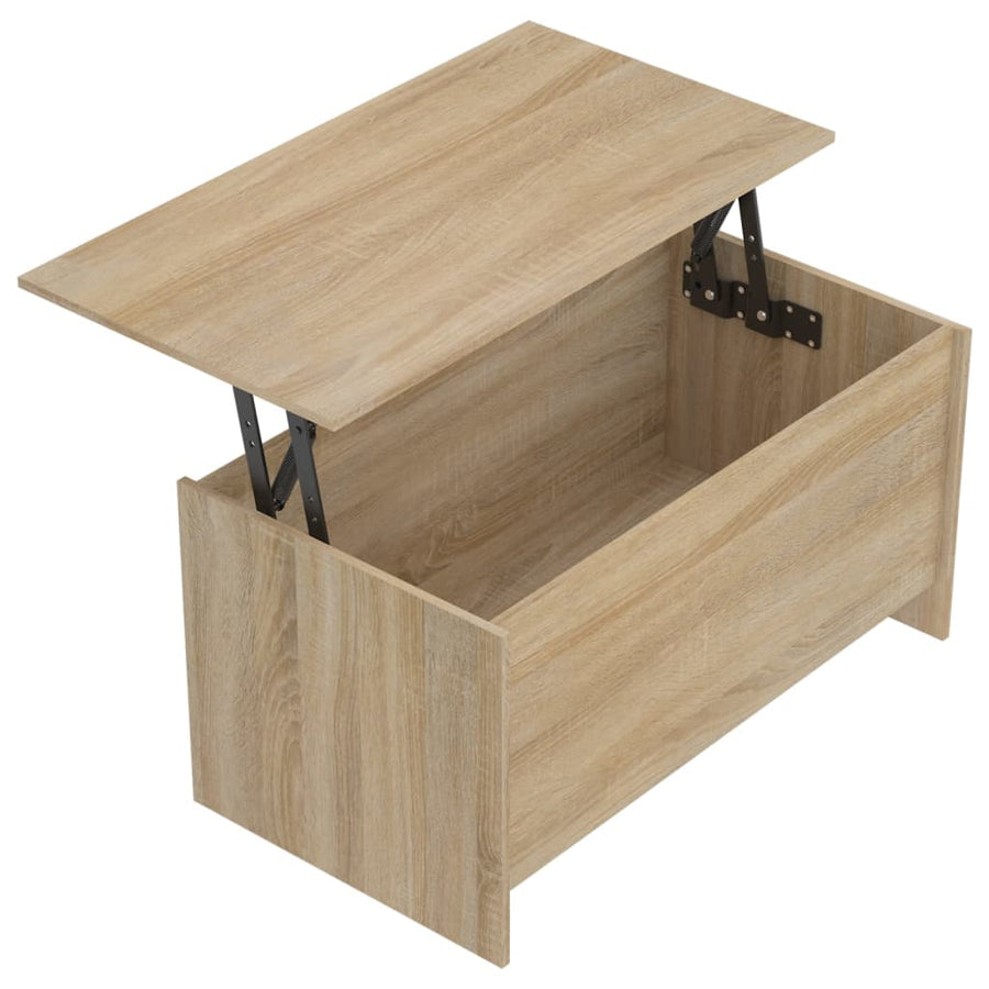Salontafel 102X55,5X52,5 Cm Bewerkt Hout Kleurig 102 x 55 x 52.5 cm