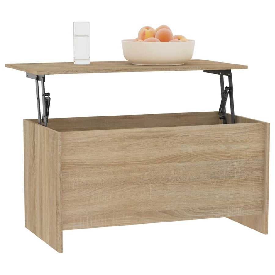Salontafel 102X55,5X52,5 Cm Bewerkt Hout Kleurig 102 x 55 x 52.5 cm