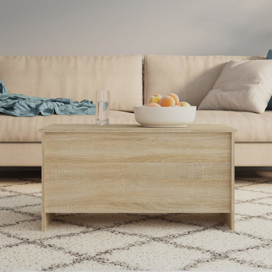 Salontafel 102X55,5X52,5 Cm Bewerkt Hout Kleurig 102 x 55 x 52.5 cm