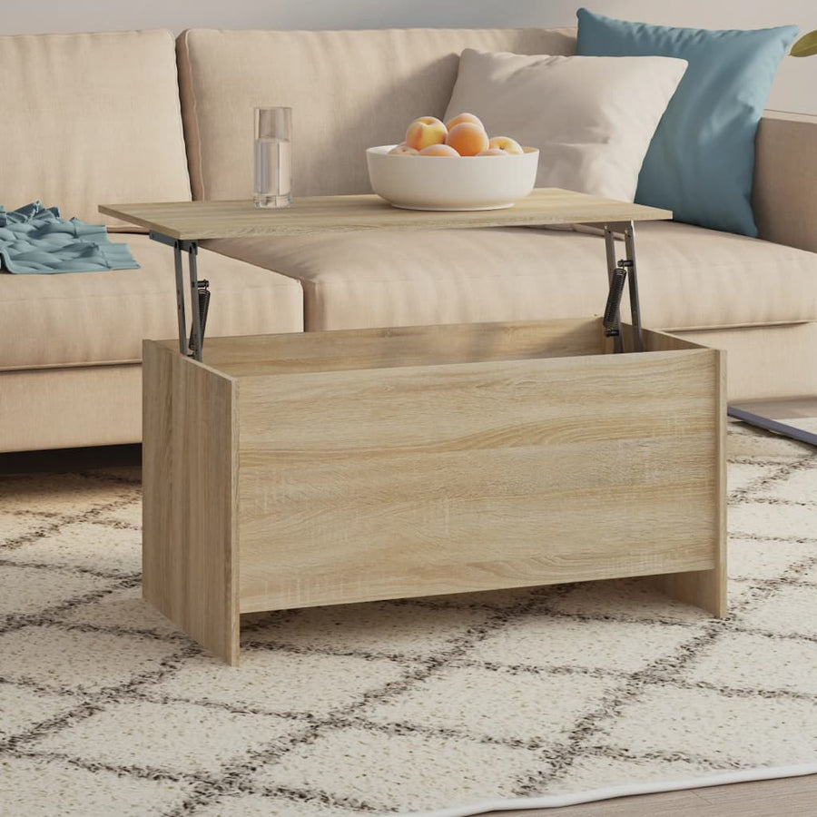Salontafel 102X55,5X52,5 Cm Bewerkt Hout Kleurig 102 x 55 x 52.5 cm