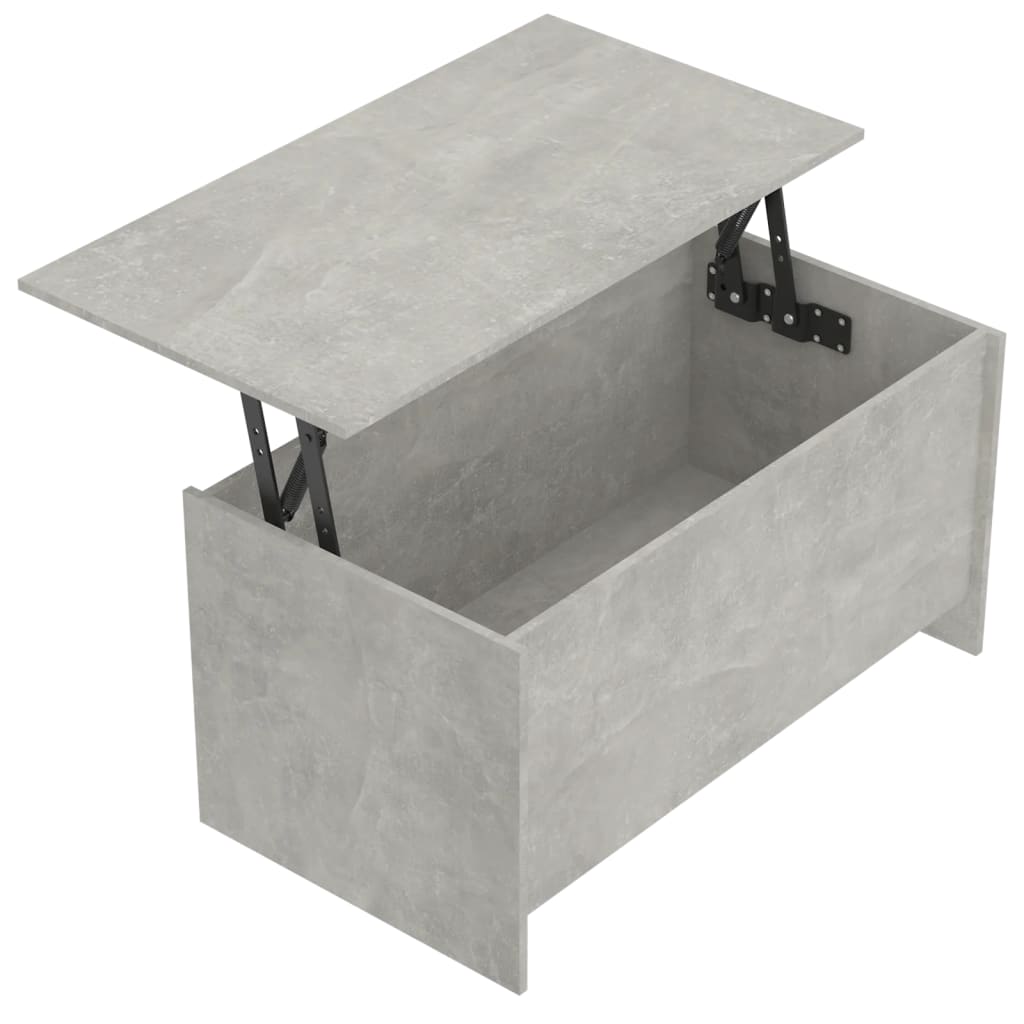 Salontafel 102X55,5X52,5 Cm Bewerkt Hout Betongrijs
