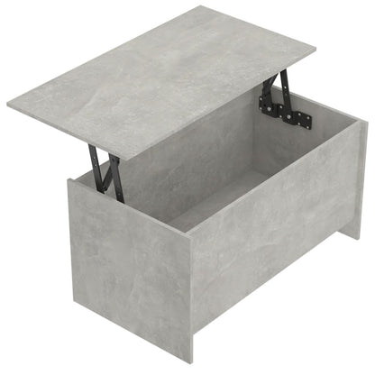 Salontafel 102X55,5X52,5 Cm Bewerkt Hout Betongrijs