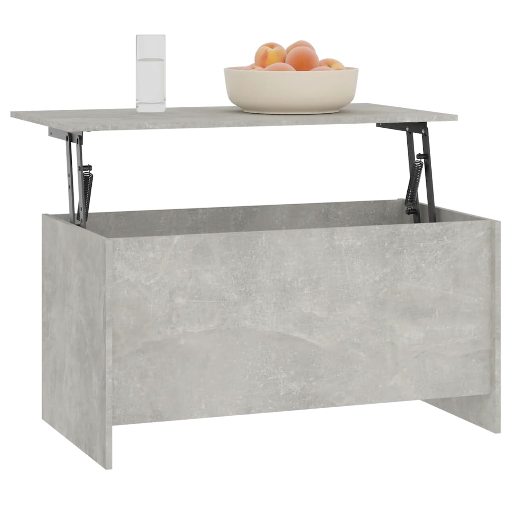 Salontafel 102X55,5X52,5 Cm Bewerkt Hout Betongrijs