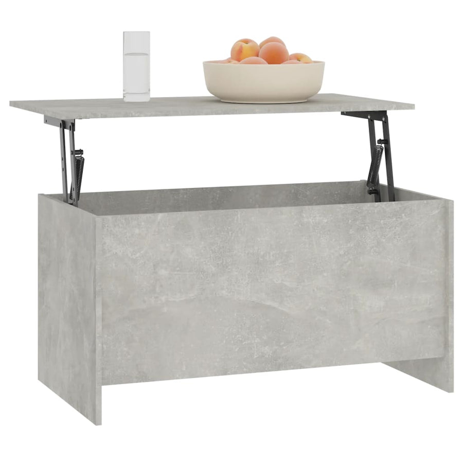 Salontafel 102X55,5X52,5 Cm Bewerkt Hout Betongrijs