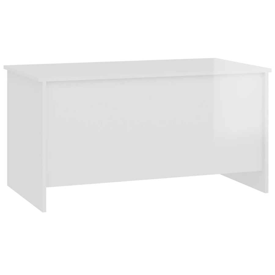 Salontafel 102x55,5x52,5 cm bewerkt hout hoogglans wit