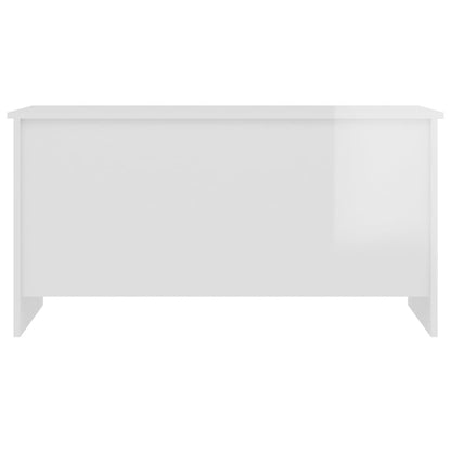 Salontafel 102x55,5x52,5 cm bewerkt hout hoogglans wit