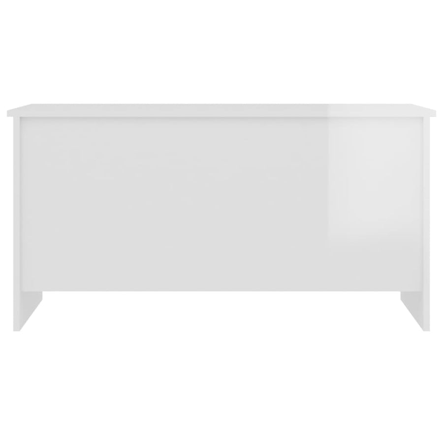 Salontafel 102x55,5x52,5 cm bewerkt hout hoogglans wit