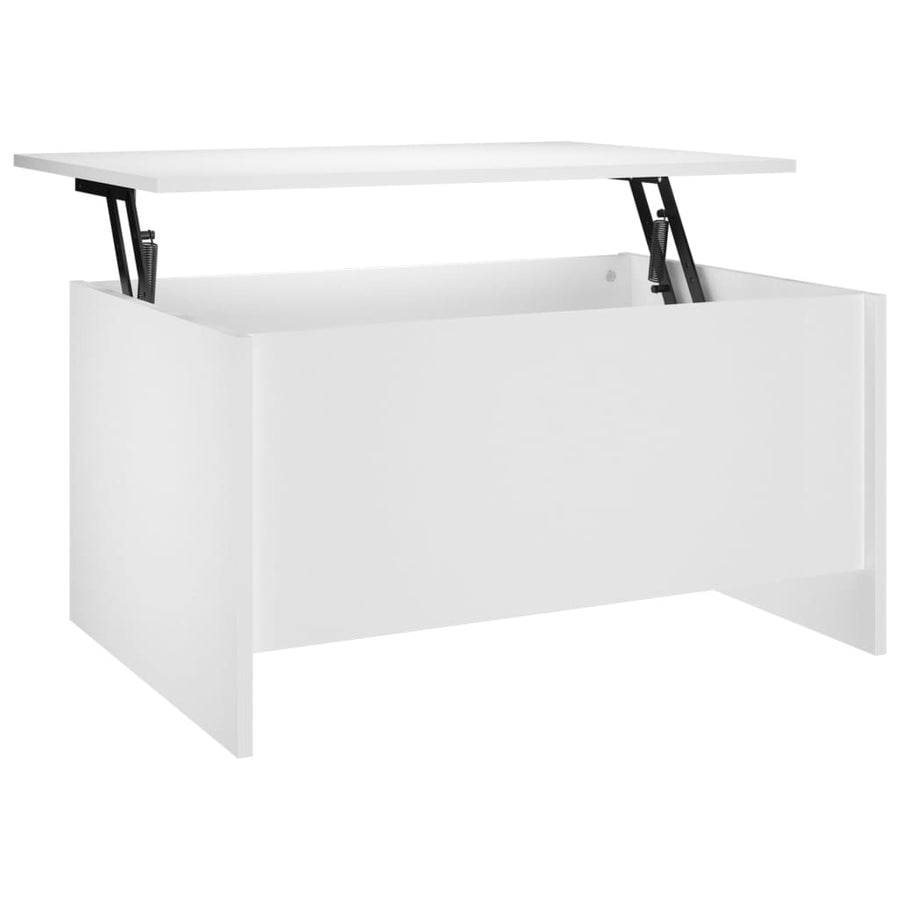 Salontafel 80x55,5x41,5 cm bewerkt hout wit