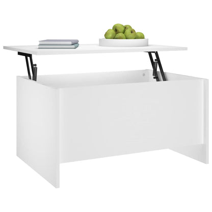 Salontafel 80x55,5x41,5 cm bewerkt hout wit