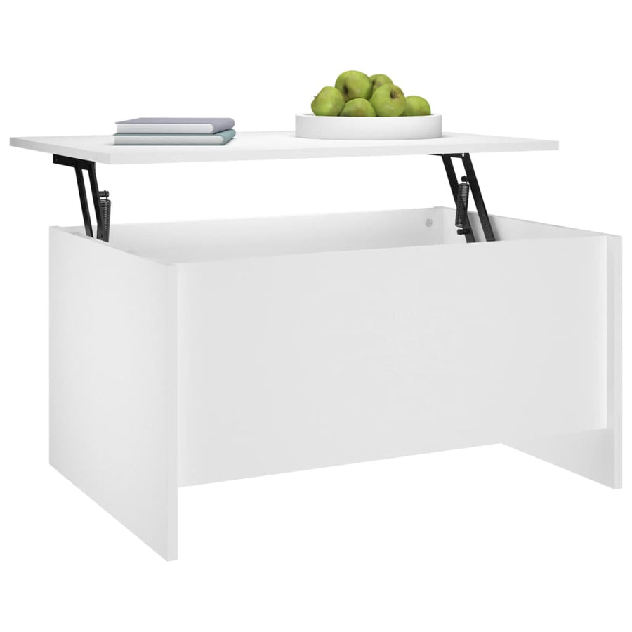 Salontafel 80x55,5x41,5 cm bewerkt hout wit