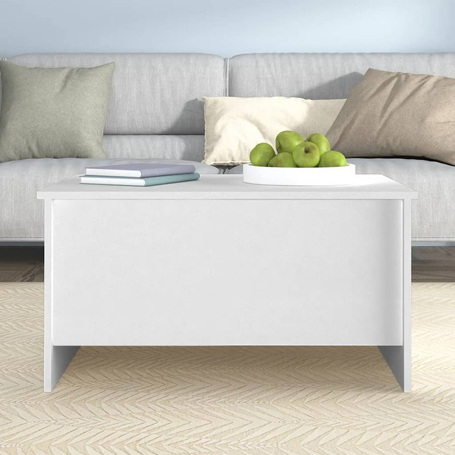 Salontafel 80x55,5x41,5 cm bewerkt hout wit
