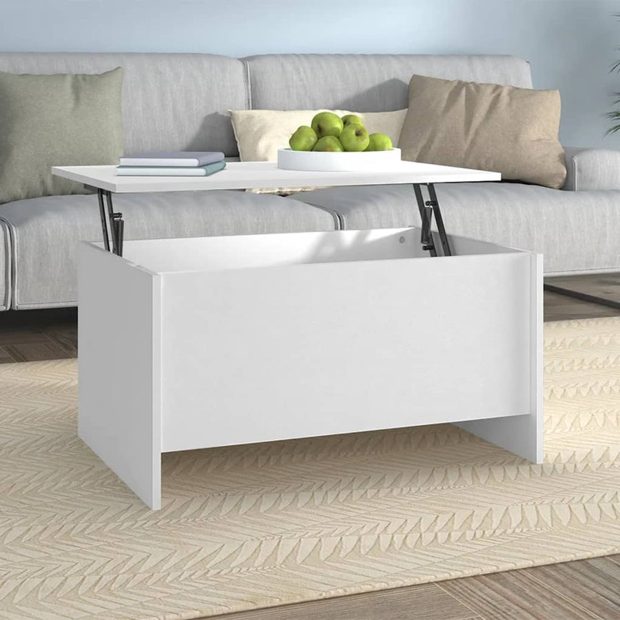 Salontafel 80x55,5x41,5 cm bewerkt hout wit
