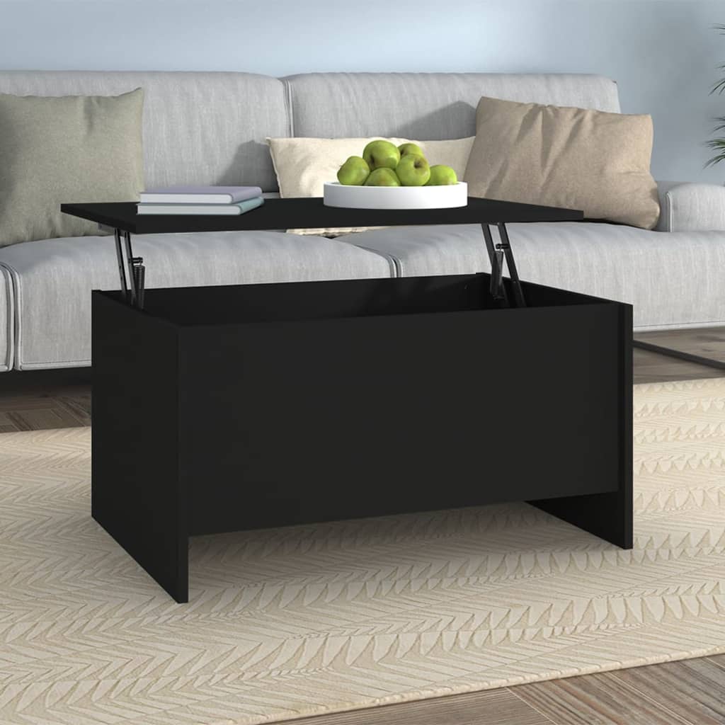 Salontafel 80x55,5x41,5 cm bewerkt hout zwart