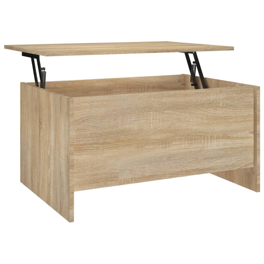 Salontafel 80X55,5X41,5 Cm Bewerkt Hout Kleurig 80 x 55 x 41.5 cm