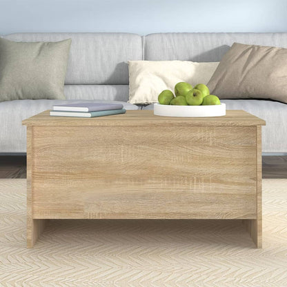 Salontafel 80X55,5X41,5 Cm Bewerkt Hout Kleurig 80 x 55 x 41.5 cm