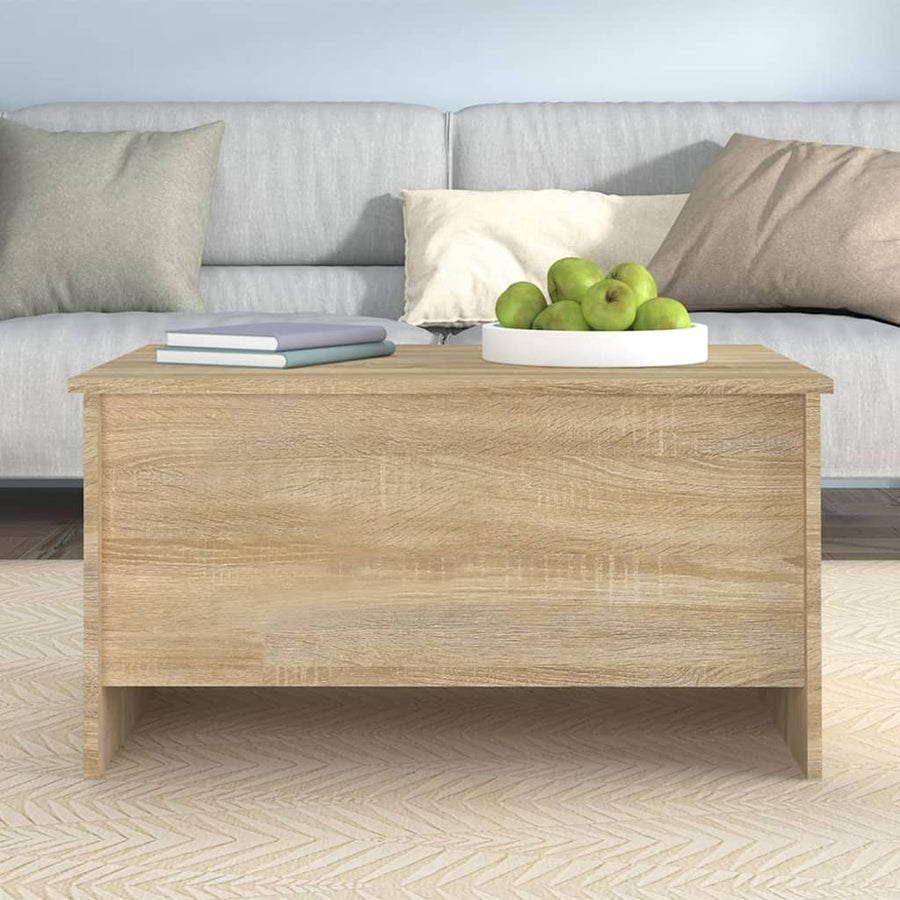Salontafel 80X55,5X41,5 Cm Bewerkt Hout Kleurig 80 x 55 x 41.5 cm