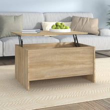 Salontafel 80X55,5X41,5 Cm Bewerkt Hout Kleurig 80 x 55 x 41.5 cm