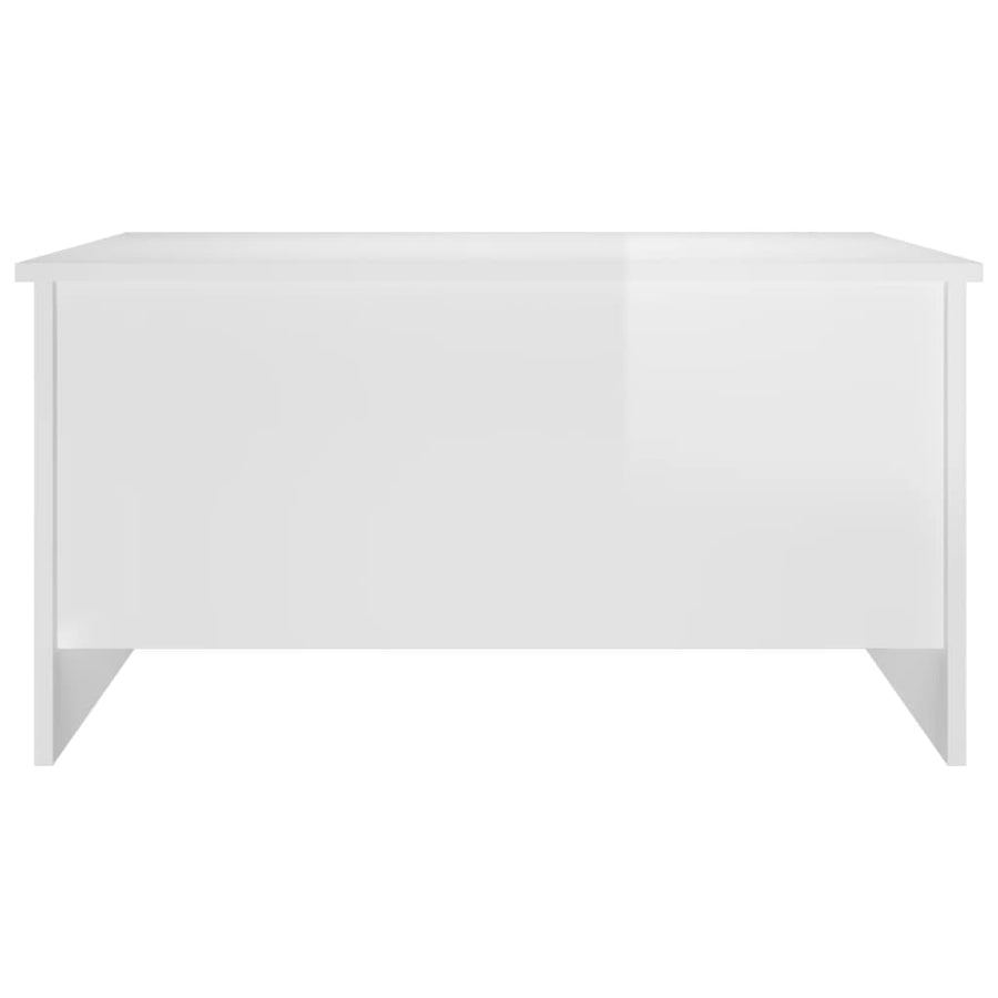 Salontafel 80x55,5x41,5 cm bewerkt hout hoogglans wit